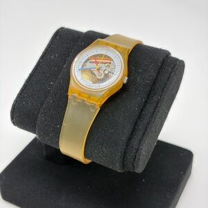 Vintage Swatch Lady Jelly Fish Skeleton Watch S646 1990s Transparent Working